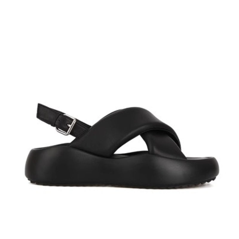 New Summer Casual Sandals for Women with Thick Soles, Featuring Cross Straps And a Bubble Bread Design, Perfect for The Beach in 2024