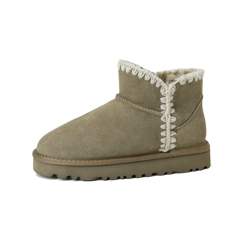 Women's Thermal Insulated Snow Boots with Thick Fleece Lining & Plush Collar - Slip-Resistant Arch Support, Synthetic Upper, Warm Winter Boots for Ice & Snow, Beige\u002F\u002FTan, Hand Washable, Cozy Casual & Formal Outfits, Thick-Soled Bread Warm Shoes