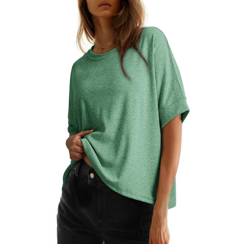 Women's Plus Size Oversized T-Shirt - Casual Loose Fit Short Sleeve Crewneck Top Main image