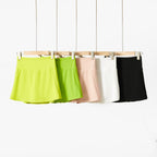 Chic Tennis Core A-Line Skort: High-Rise Breathable Workout Skirt - Perfect for Running, Yoga & Pickleball - 2026 Summer Collection
