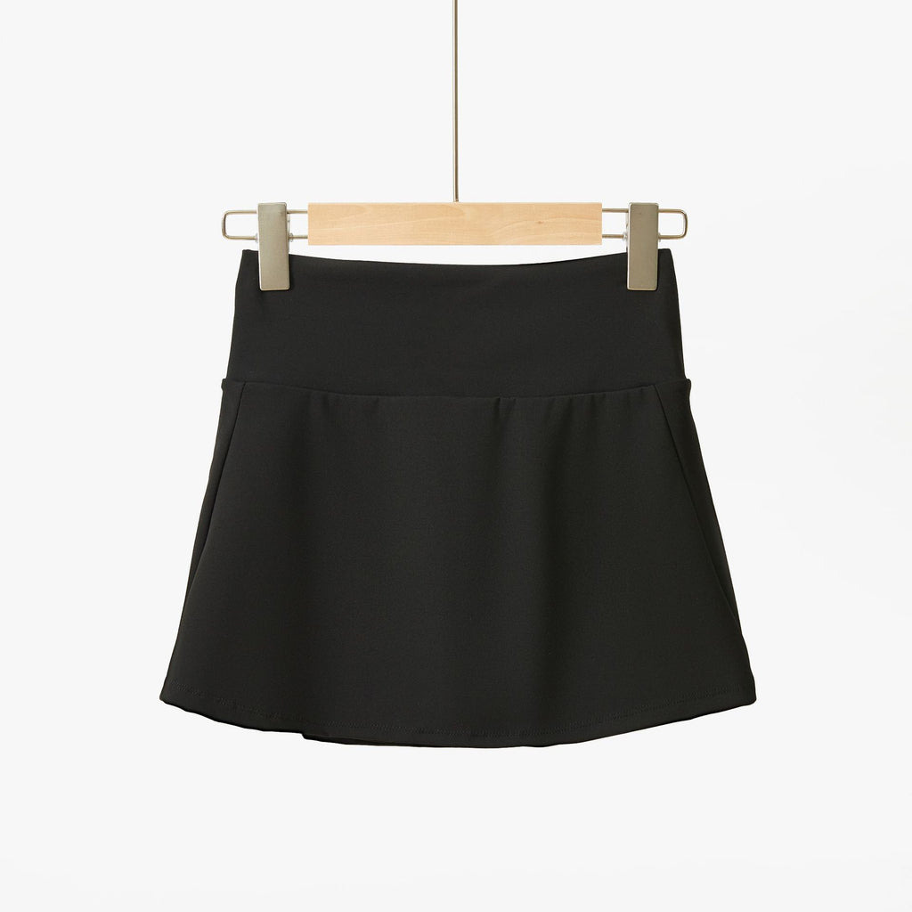 Chic Tennis Core A-Line Skort: High-Rise Breathable Workout Skirt - Perfect for Running, Yoga & Pickleball - 2026 Summer Collection
