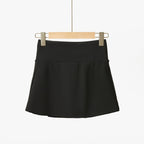 Chic Tennis Core A-Line Skort: High-Rise Breathable Workout Skirt - Perfect for Running, Yoga & Pickleball - 2026 Summer Collection