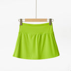 Chic Tennis Core A-Line Skort: High-Rise Breathable Workout Skirt - Perfect for Running, Yoga & Pickleball - 2026 Summer Collection