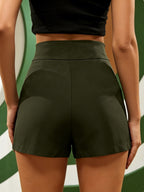 Effortless Chic: High-Waist Pleated Shorts - Loose Straight Wide-Leg Casual Wear for Summer