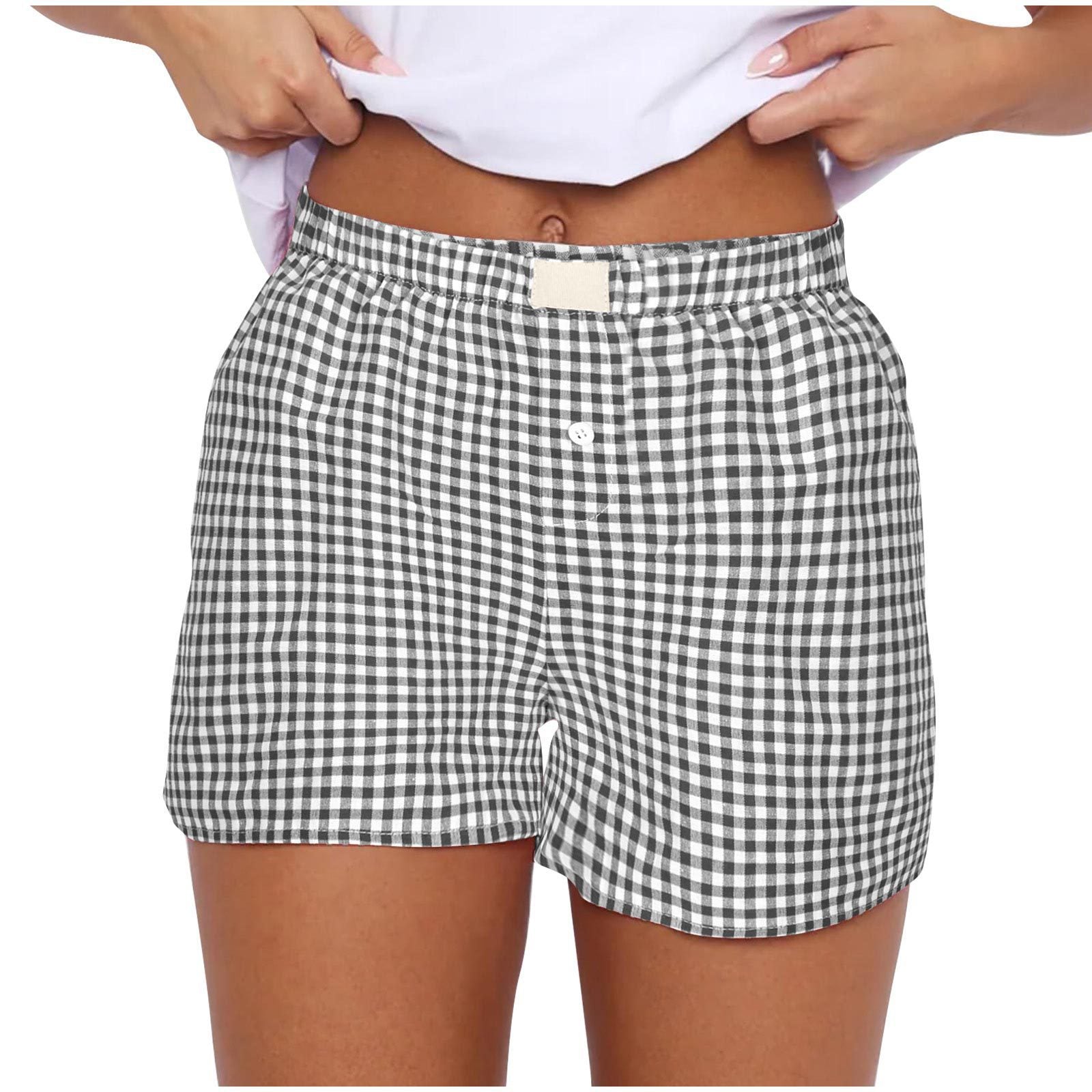 2026 Retro Plaid Collection: Chic High-Rise Wide-Leg Shorts - Effortless Summer Comfort for Women