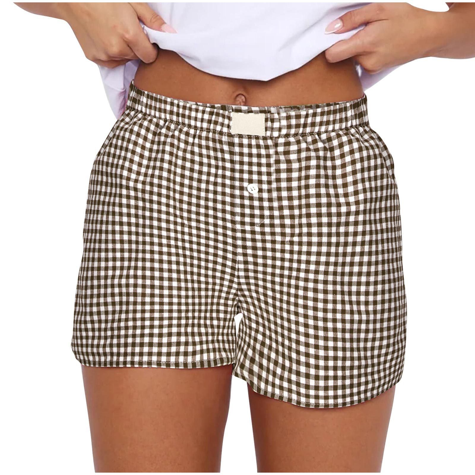 2026 Retro Plaid Collection: Chic High-Rise Wide-Leg Shorts - Effortless Summer Comfort for Women