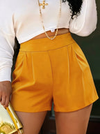Effortless Chic: High-Waist Pleated Shorts - Loose Straight Wide-Leg Casual Wear for Summer