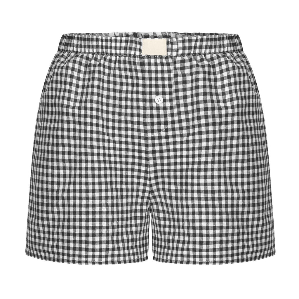 2026 Retro Plaid Collection: Chic High-Rise Wide-Leg Shorts - Effortless Summer Comfort for Women