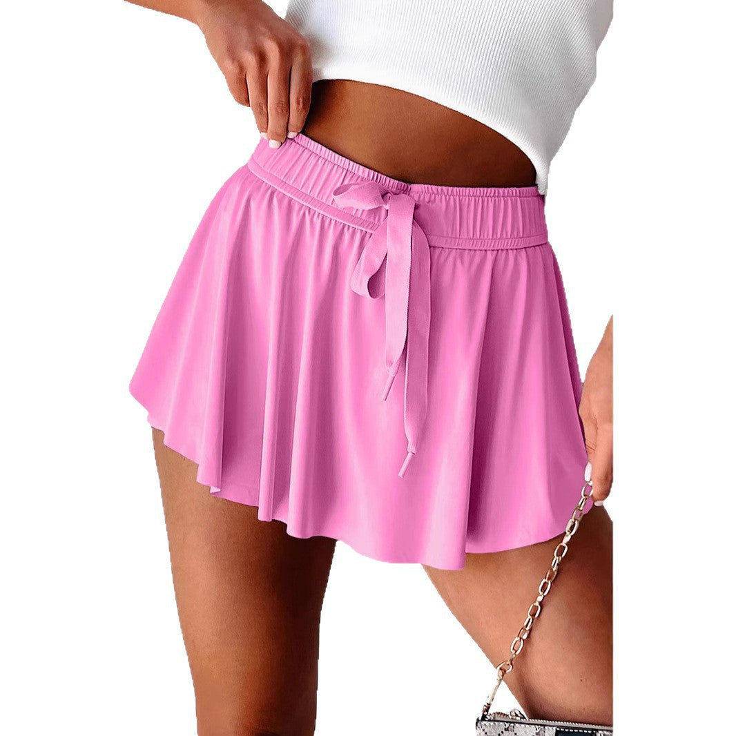 Summer 2026 Essentials: High-Rise Loose Fit Shorts - Ultra-Stretch Solid Casual Shorts with Adjustable Waistband Main image