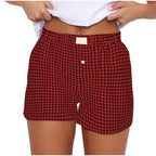 2026 Retro Plaid Collection: Chic High-Rise Wide-Leg Shorts - Effortless Summer Comfort for Women
