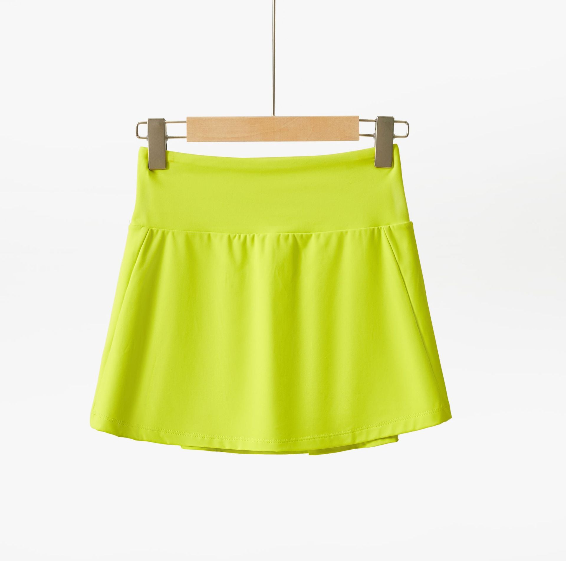 Chic Tennis Core A-Line Skort: High-Rise Breathable Workout Skirt - Perfect for Running, Yoga & Pickleball - 2026 Summer Collection