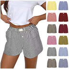 2026 Retro Plaid Collection: Chic High-Rise Wide-Leg Shorts - Effortless Summer Comfort for Women
