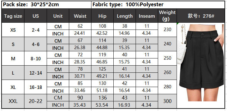 Women's High-Waist Wide-Leg Dress Shorts: Comfortable Elastic Waist Casual Work Trousers for Summer