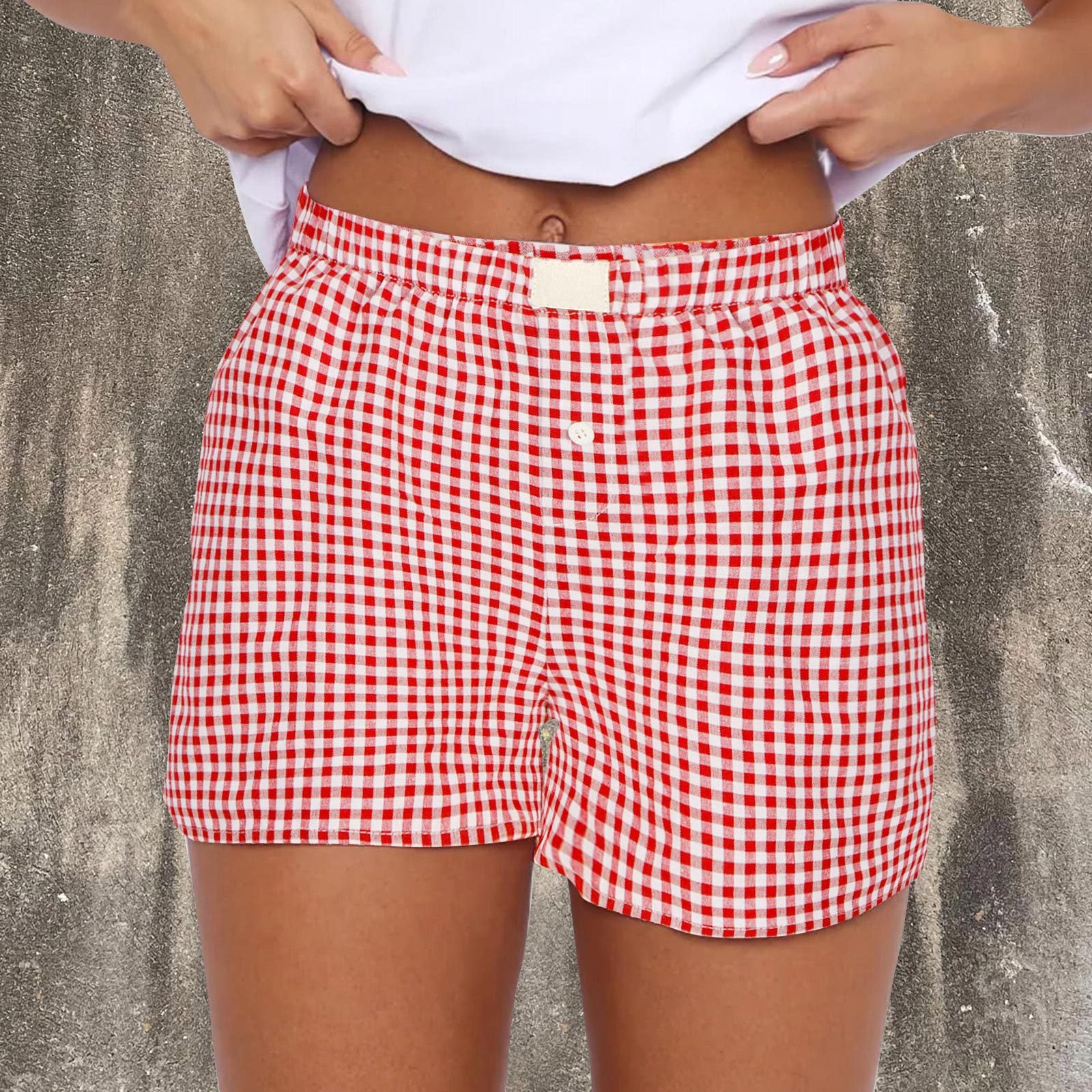 2026 Retro Plaid Collection: Chic High-Rise Wide-Leg Shorts - Effortless Summer Comfort for Women