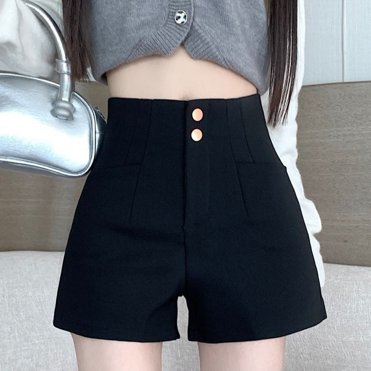 Chic Black Tailored Shorts: High-Rise Contouring A-Line Shorts with Comfort Stretch - 2026 Essentials Main image